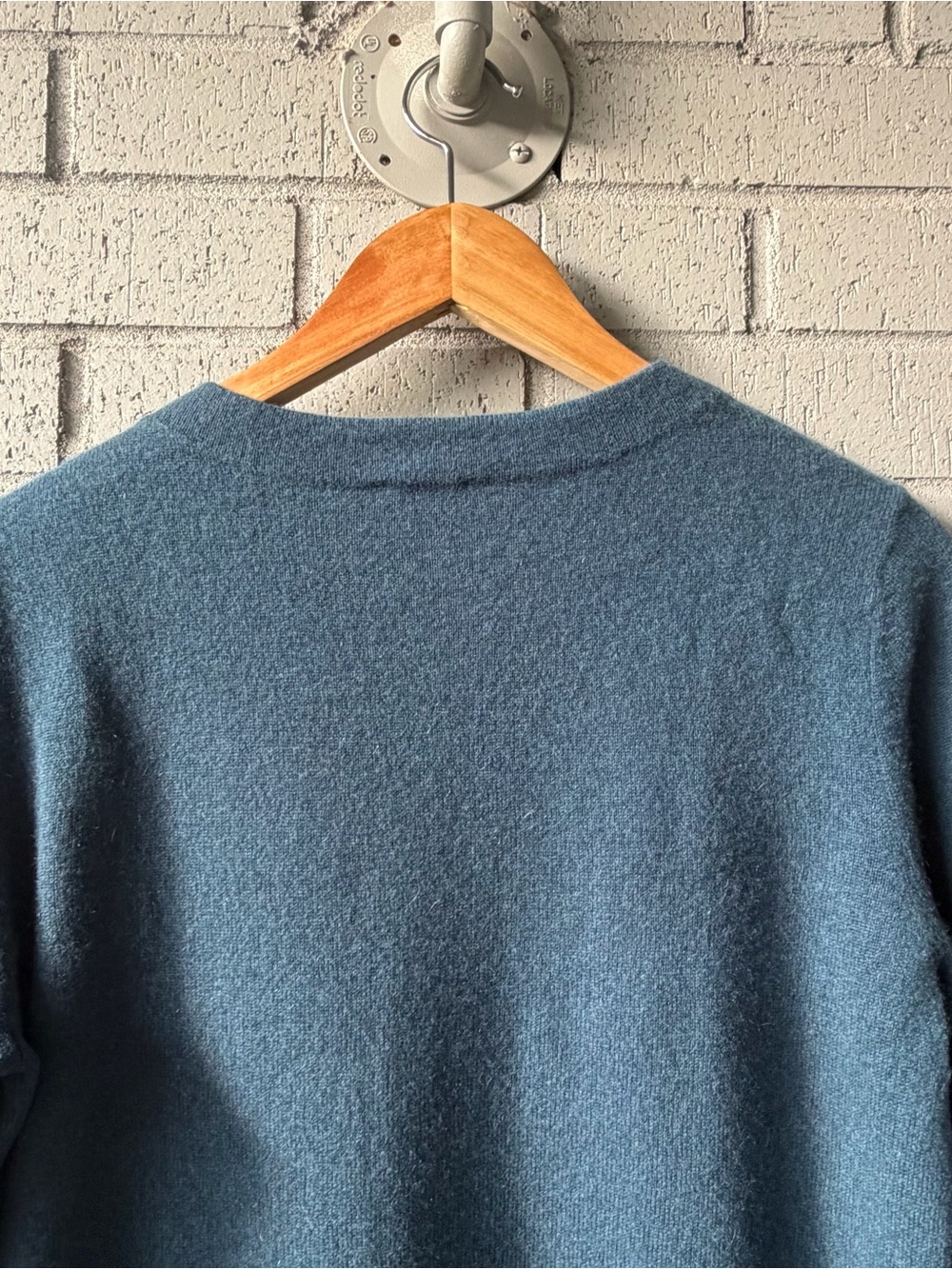Talbots Pure Cashmere 3/4 Sleeve Sweater, Deep Teal/Blue. Super Soft. Medium - Picture 11 of 12